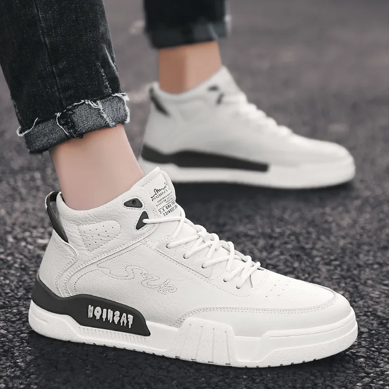 

MEN'S Shoes Autumn Trendy Shoes 2019 New Style High Shoes Korean-style Extra High Sports Footwear Versatile Shoes Online Celebri