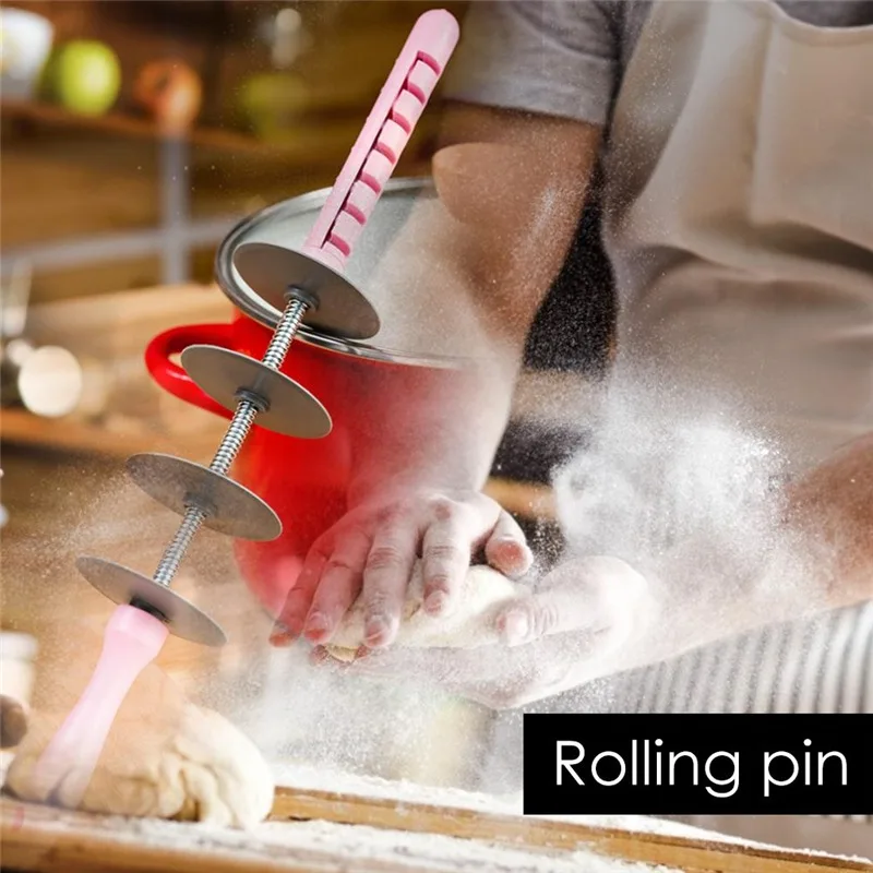 Rolling Pin Multi-function Bread Set Adjustable Blade Roller Pins Croissant Cutter embossed rolling pins for cookies