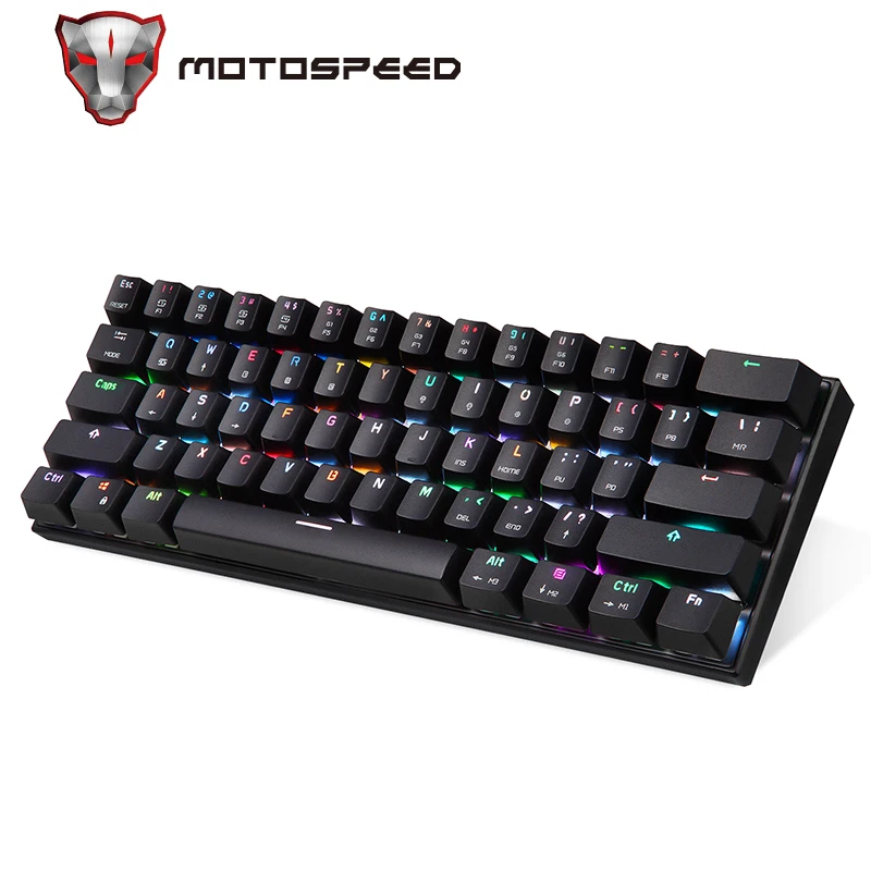 Motospeed CK62 Wireless Mechanical Gaming Keyboards 61Keys RGB Backlight