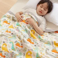 Muslin Cotton Bedding Baby Blanket 6 Layers Gauzed Cotton Kids Children Adult Sleeping Blanket For Bed 4 Large Size Optional 1