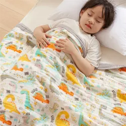 Ropa de cama de algodón de muselina para bebé, manta de 6 capas de algodón para niños y adultos, manta para dormir para cama, 4 tamaños grandes opcionales
