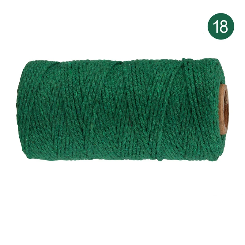 100% Cotton rope colorful twine macrame cord string thread for party wedding decoration accessory DIY cord 2mm*100m 