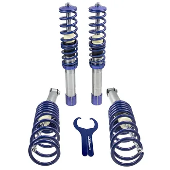 

4pcs Adjustable Coilover Spring Kit For BMW E39 5-SERIES Sedan Lowering Shocks Struts Blue for 520 530 540 528 95-03