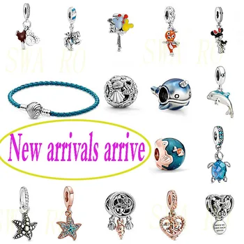 

New arrivals arrive in S925 SUMMER COLLECTION Openwork Seahorses Shimmering Narwhale Charm DIY original for women jewelry gifts