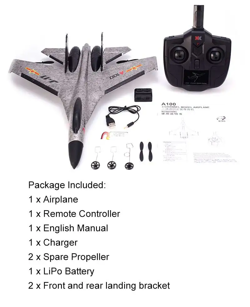 WLtoys XK A100 Annihilation SU27 11 самолет 2,4G 3Ch RC самолет с фиксированным крылом наружные игрушки Дрон самолет с 360 ° флип
