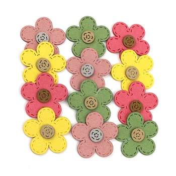 

10Pcs Color Leather Flowers Patches Applique DIY Craft Supplies Kids Hair Accessories Clothes Embellishments Decor Materials