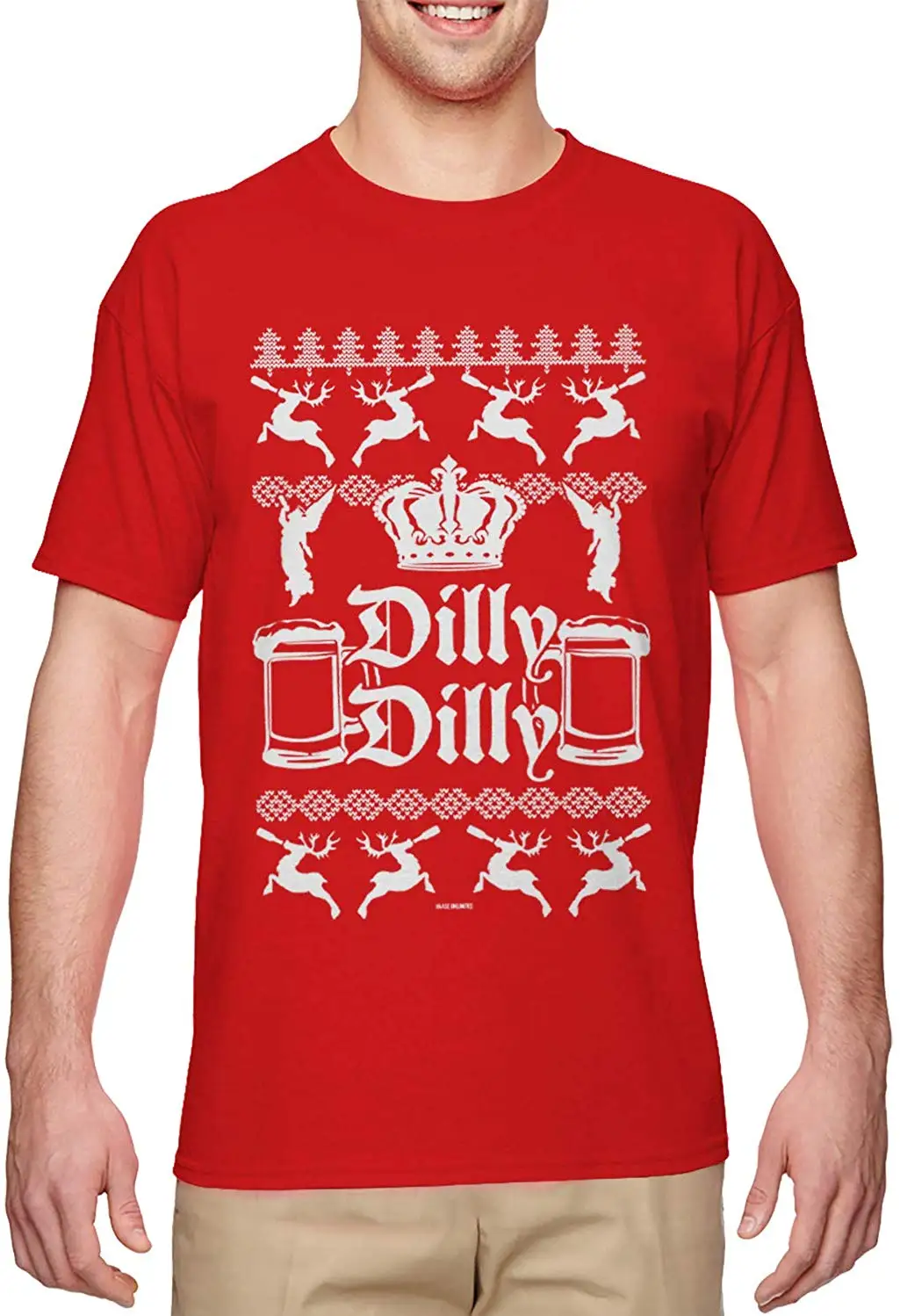 FGHFG Dilly - Drinking Ugly Christmas Men's T-Shirt Unisex men women t shirt | Мужская одежда