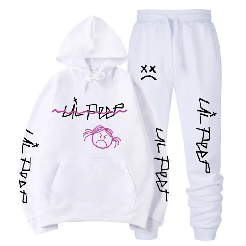 The latest trend brand 2019 new Lil Peep street elements hooded round neck sweater sweater hooded