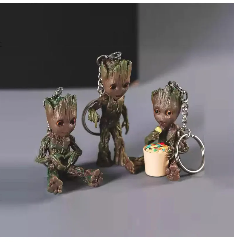 Strongwell кукла Грут связка ключей детское дерево фигурка мужчины Marvel guardiers Groot Cos галактика Мстители украшение фигурка игрушка