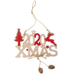 Деревянные подвесные рождественские украшения 2020 с буквами деревянные подвесные украшения