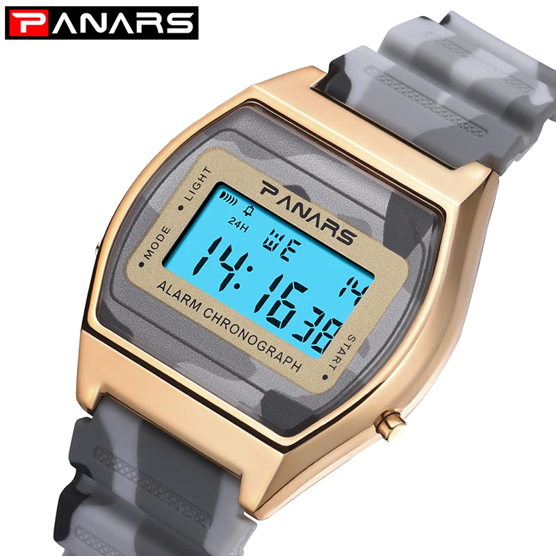 

PANRAS Sports Men Fashion LED Digital Watches Outdoor Casual Men's Watch Waterproof Male Clocks Electronic Running Wristwatches