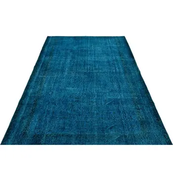 

Handmade Turquoise Vintage Overdyed Turkish Area Rug 175x286 Cm-5'9''X9'5''