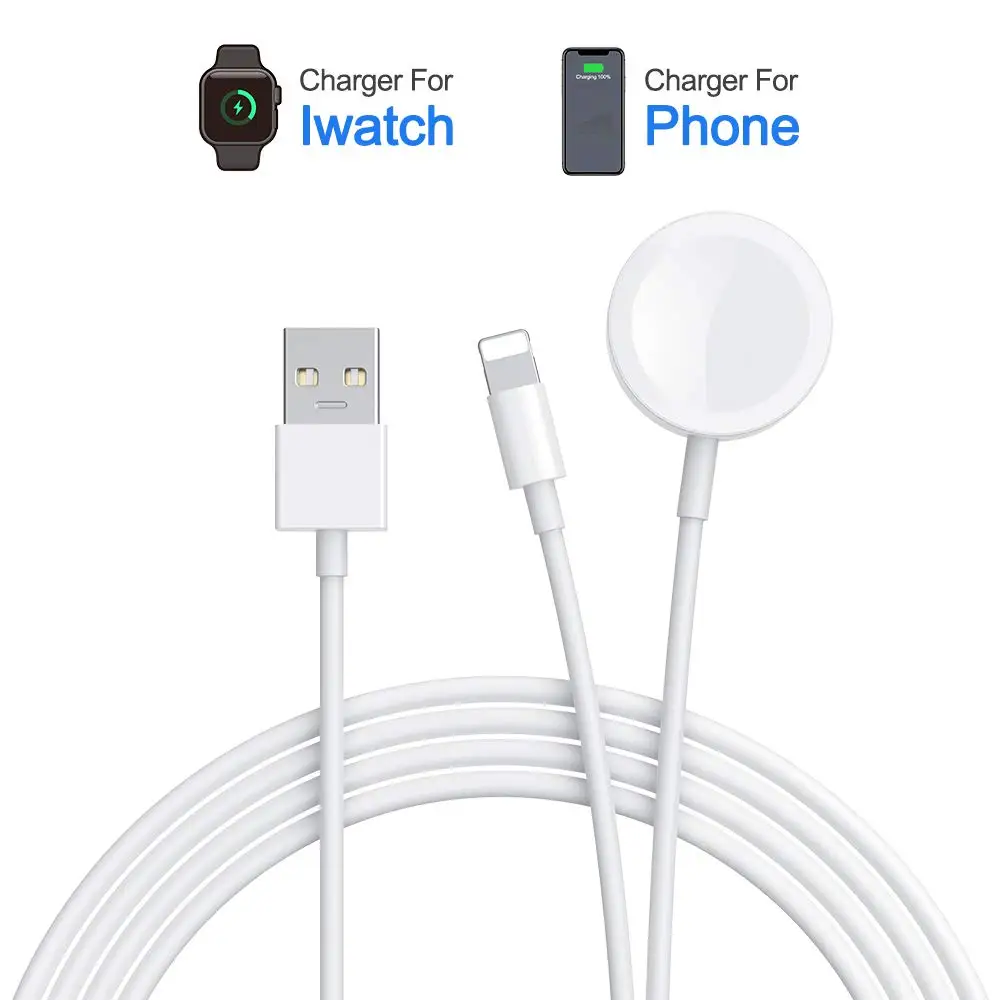 

Henzarne 2 in 1 iWatch Charging cable for Apple Watch Series 4/3/2/1,Magnetic Wireless Portable Apple Watch Charger C