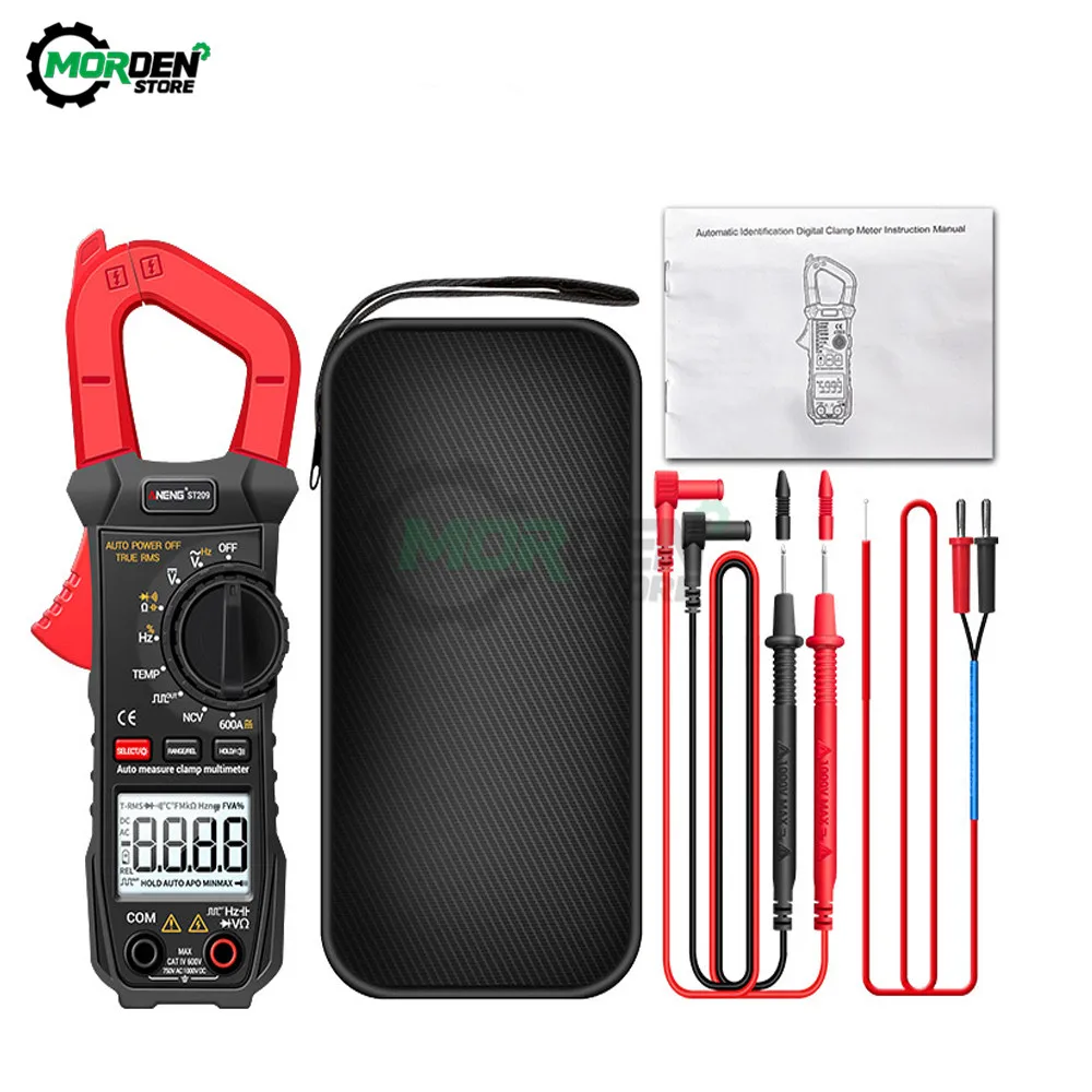 ST209 Digital Multimeter Clamp Meter Test Pen 6000 Counts True RMS Amp DC/AC Current Voltage Meters Tester Voltmeter Ammeter | Инструменты