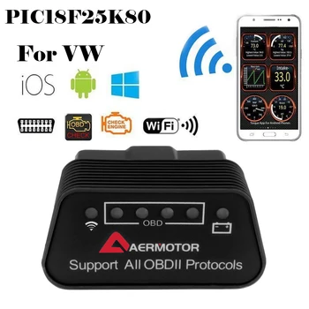 PIC18F25K80 WIFI ELM327 OBD2 сканер для VW Passat Tiguan Scirocco Jetta Golf Lavida Touran Caddy Touareg Sharan CC Android IOS PIC18F25K80 WIFI ELM327 OBD2 сканер для VW Passat Tiguan Scirocco Jetta Golf Lavida Touran Caddy Touareg Sharan CC Android IOS