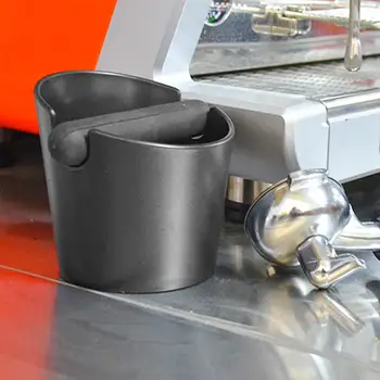 

Black Reusable Waste Bin Coffee Grounds Container Coffee Filter Box Anti Slip Practical Coffee Knock Box Portable Espresso