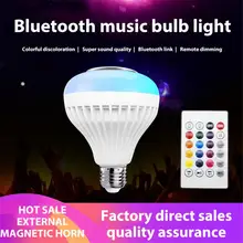 

Blue Tooth Music Bulb Smart Wireless E27 LED Lights RGB Bulbs Sound Light Changeable Colorful LED Atmosphere Dimmable Lamp Bulb