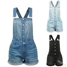 

New Short Denim Jumpsuit for Women Fashion Sport Shoulder Straps Womens Shorts Denim Jeans for Men
