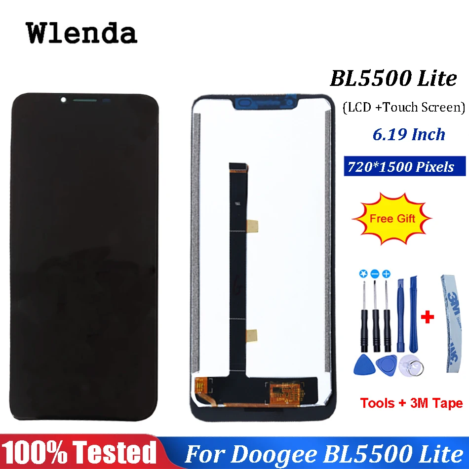 

For Doogee BL5500 Lite LCD Display and Touch Screen 6.19 inch Mobile Phone Accessories For Doogee BL5500 Lite + Adhesive +Tools