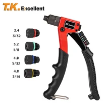 

Tools for Home Single Hand Manual Convenient Rivet Gun with 4-Sizes Tool Heads Red Rivets Pop It Tools Guns