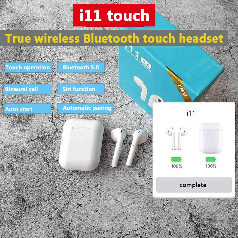 

i11 Tws Wireless Earphones Noise Canceling Headphone Binaural Stereo 3D Bluetooth Earbuds i7s TWS Mini Headset for iPhone