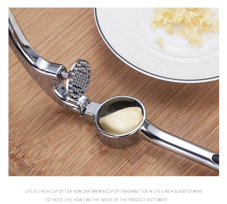 Zinc Alloy Manual Pressure Mashed Garlic Useful Product Garlic Press Household Stainless Steel Garlic Press Clip Peel Garlic Kit