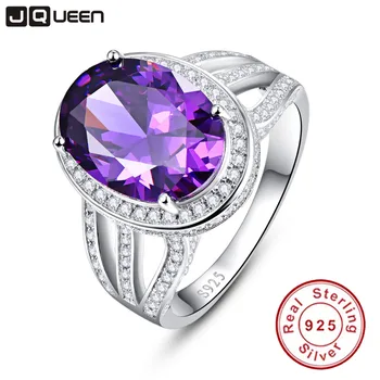 

10.2ct Natural Amethyst Fire Mystic Topaz Solid 925 Sterling Silver Ring Cocktail Vintage Jewelry Promotion Brand 2016 New