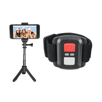 

Mini Telescopic Pole Selfie Stick Tripod Handheld Monopod & 2.4G Remote Control Plastic Black Support for Eken H9R