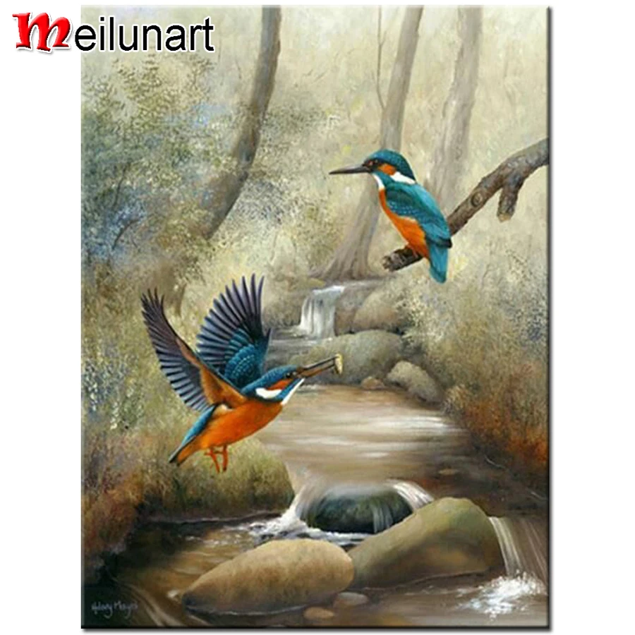 Алмазная 5d картина Kingfisher Falls сделай сам вышивка крестиком полная выкладка