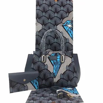 

3pcs African Ankara Tote Bag set,1 Small Clutch Bag Matching Ankara fabric African print Fabric For Party YB-30