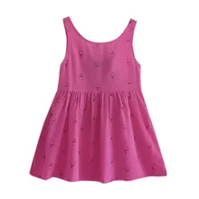 Летнее платье для маленьких девочек; Детские платья на бретельках с цветочным принтом и открытой спиной; детский жилет с бантом; сарафан; одежда для От 1 до 6 лет;# LR2