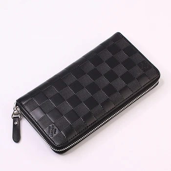 

2020 Luxury Brand Men Wallets Long Wrist strap Men Purse Wallet Male Clutch Leather Zipper Wallet Men Business Male Wallet Coin