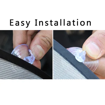 

Windshield Window Mesh Cover Side Sunshade Sun Shade Net Silver W/ 10*Suctions