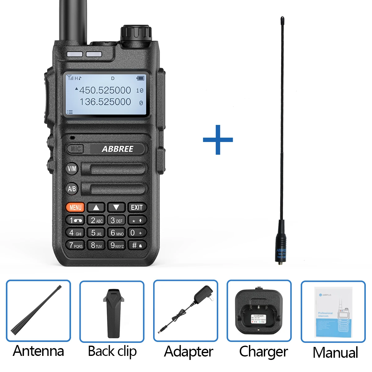 baofeng walkie talkie ABBREE AR-F5 Automatic Wireless Copy Frequency Walkie Talkie  Large LCD Display Upgrade Baofeng UV-5R Long Distance Radio baofeng walkie talkie Walkie Talkie