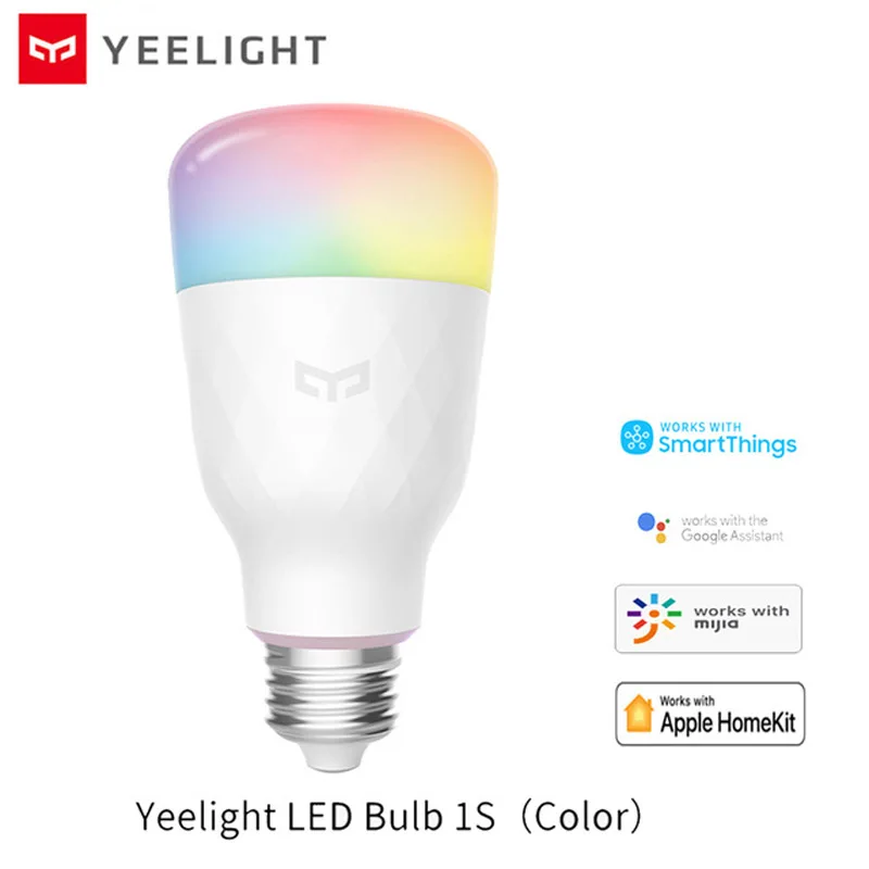 Оригинальная умная Светодиодная лампа Yeelight E27 10 Вт лимонный цвет 800 лм Wi Fi Xio mi для