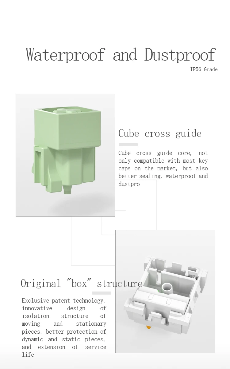 clicky interruptores táteis para diy teclado mecânico