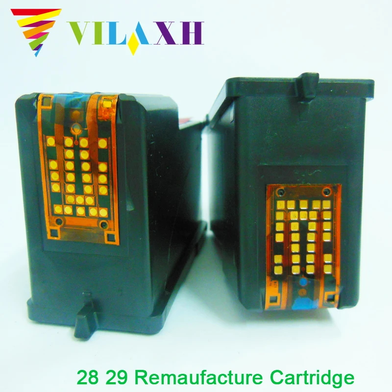 Vilaxh 2PK Черный и цветной чернильный картридж для Lexmark 28 29 Z845 X5410 X5490 X5495 X2510 X2530 X2550