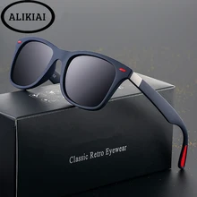 Alikiai Retro Polarized Sunglasses Men Women Rivet Square 