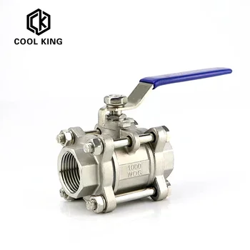 

Stainless Steel 304 Pipe Three-Piece Ball Valve Female Threaded 1/4“ 1/2" 3/4" 1" 1-1/4" 1-1/2" 2" Sanitary Ball Valve Straight