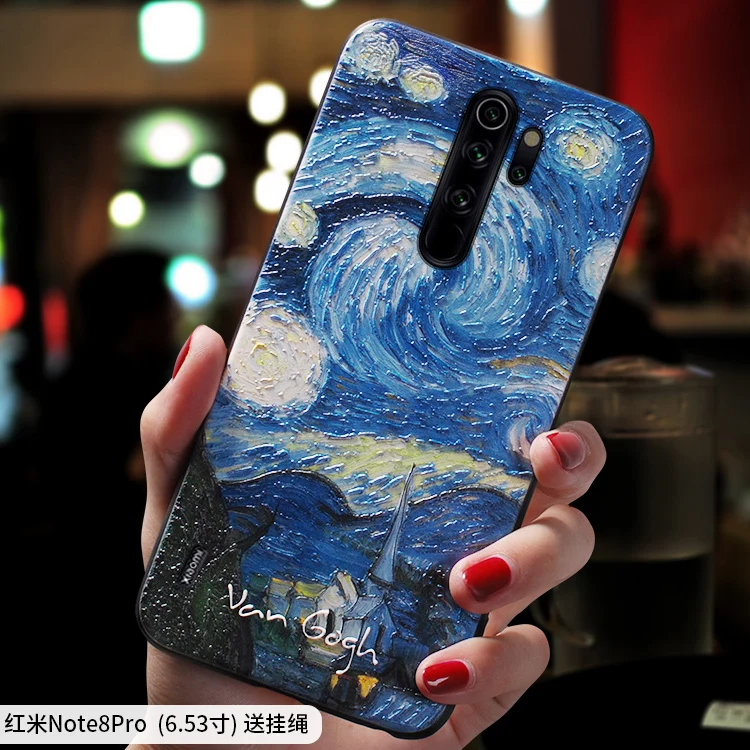Винтажный рельефный чехол с изображением звездной ночи для Xiaomi mi X 3, Red mi note 8 pro, Red mi note 7 pro, чехол