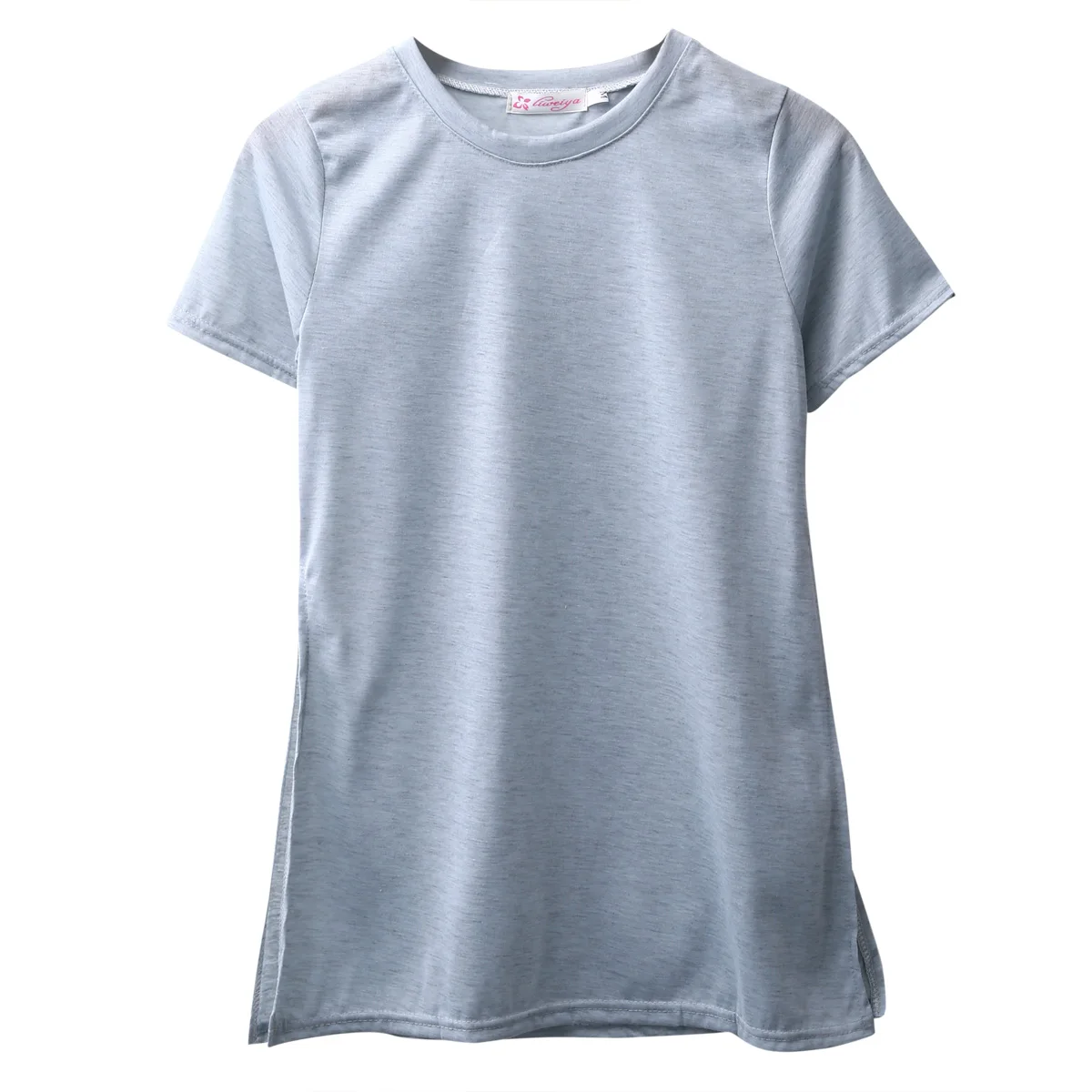 Harajuku летняя Свободная Повседневная футболка для женщин, женские топы с коротким рукавом, футболки, футболка с открытой стороной Tumblr - Цвет: Серый