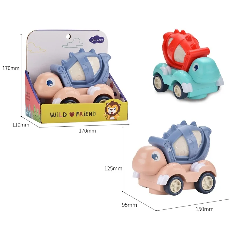 

Baby Toy Car Boy Cartoon Dinosaur Excavator Engineering Vehicle Toy Children Car Model Set
