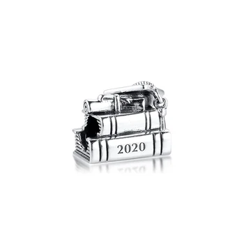 

2020 Graduation Books Charm Original 925 Silver Beads For Jewelry Making Fits Beaded Chain Bracelets Fashion Female