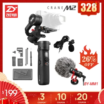 

Zhiyun Crane M2 3-Axis Handheld Gimbal Camera Stabilizer for Mirrorless Cameras Action pk crane 2 Gopro Hero 5 6 7 Smartphone