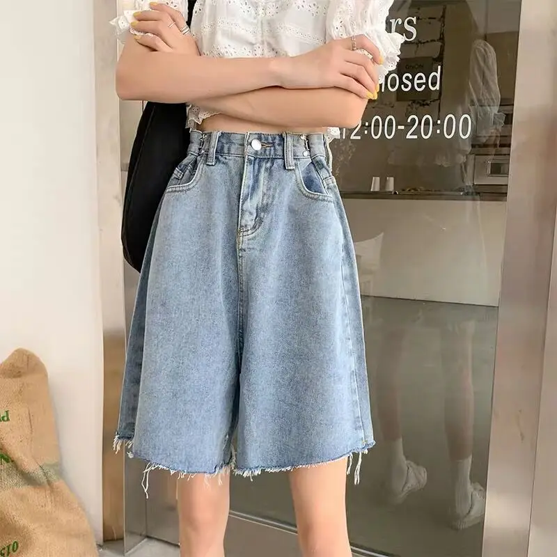 denim shorts women spring summer high 