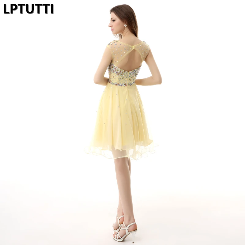 LPTUTTI CRYSTAL Новые сексуальные женские праздничные элегантные вечерние платья вечерние короткие Роскошные вечерние платья