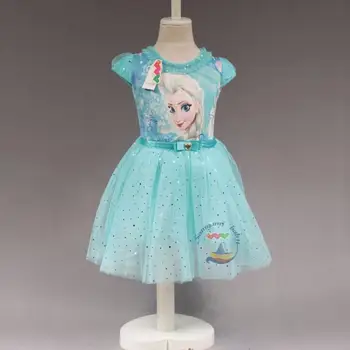 

2019 Moana Trolls Dress Baby Kid Clothes Princess Anna Elsa Snow For Queen Cosplay Costume Party Children Clothing New Years