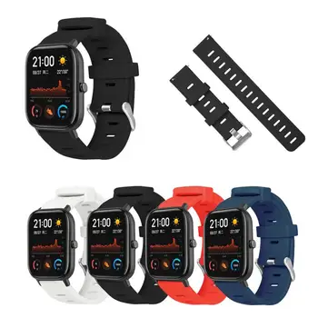 

Suitable High Quality Silicone Strap 20mm Flat Head Monochrome Replacement Watch Band For Huami Amazfit GTS