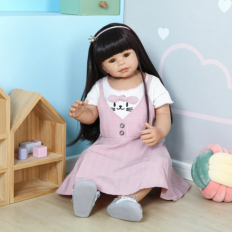 87 см 34,5 дюймов полный корпус силиконовые inteiro Baby Life/Boneca младенец получивший новую жизнь для девочек куклы игрушки для детей Brinquedos Juguetes