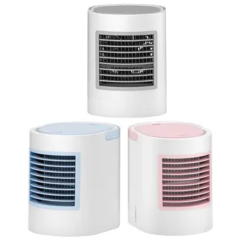 

USB USB Air Cooler Mini Portable Silent Air Conditioner With Handle Fan Water Cooling Fan Noiseless Evaporative Air Humidifier